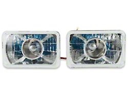 Projector Headlights; Chrome Housing; Clear Lens (79-86 Mustang)