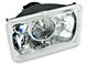 Projector Headlights; Chrome Housing; Clear Lens (79-86 Mustang)