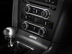 SpeedForm Modern Billet Radio and HVAC Control Bezels; Chrome (10-14 Mustang w/o NAV)