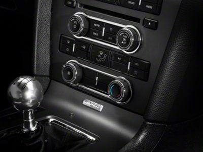 SpeedForm Modern Billet Radio and HVAC Control Bezels; Chrome (10-14 Mustang w/o NAV)