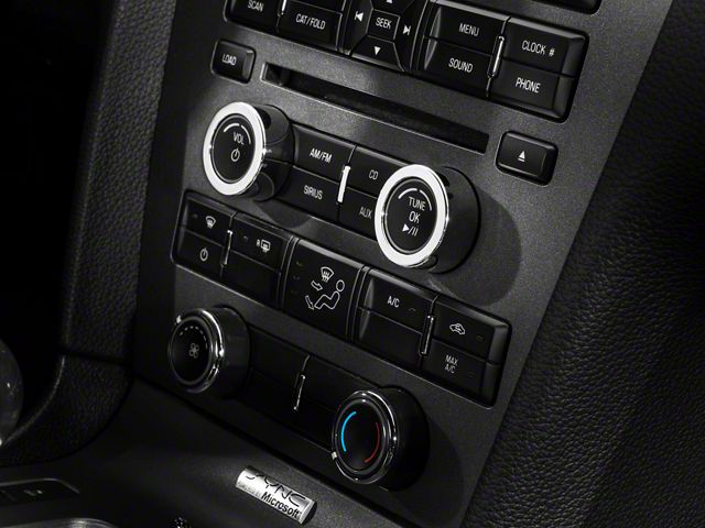 Modern Billet Chrome Radio Control Knob Covers (10-14 Mustang w/o NAV)