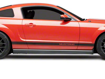 Rocker Molding Trim; Chrome (05-09 Mustang)