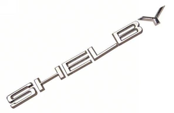 Scott Drake Mustang Shelby Lettering Hood Emblem; Chrome S8MS-16606-A/E ...