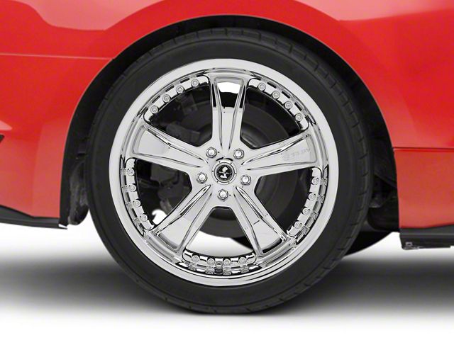 20 Inch Shelby Razor Rims Shelby Mustang Razor Chrome Wheel; Rear Only; 20x10; 48mm Offset ...