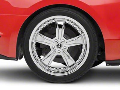Shelby Razor Chrome Wheel; Rear Only; 20x10 (15-23 Mustang GT, EcoBoost, V6)