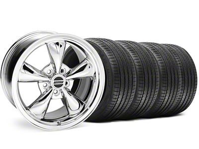 Bullitt Chrome Wheel and Sumitomo Maximum Performance HTR Z5 Tire Kit; 18x8 (94-98 Mustang)