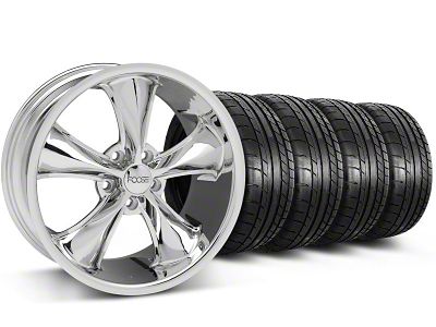 18x8.5 Foose Legend Wheel & Mickey Thompson Street Comp Tire Package (05-10 Mustang GT, V6)