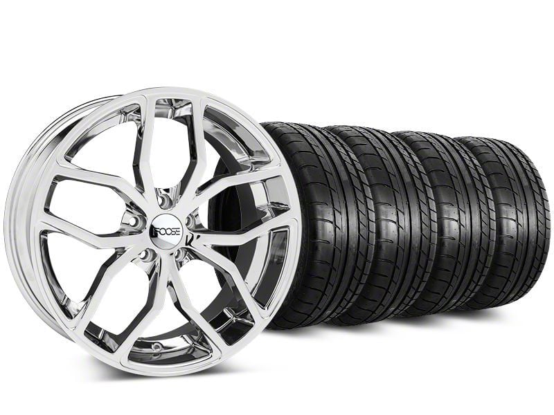 Mustang Staggered Foose Outcast Chrome Wheel and Mickey Thompson Tire