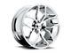 Staggered Foose Outcast Chrome Wheel and Mickey Thompson Tire Kit; 20-Inch (15-23 Mustang GT, EcoBoost, V6)