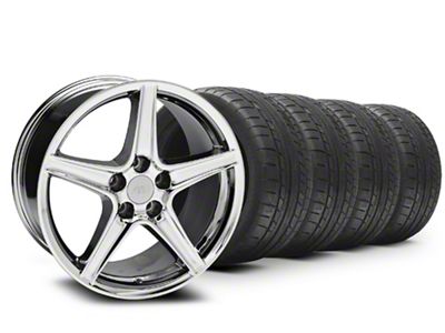 18x9 Saleen Style Wheel & Mickey Thompson Street Comp Tire Package (05-14 Mustang GT, V6)