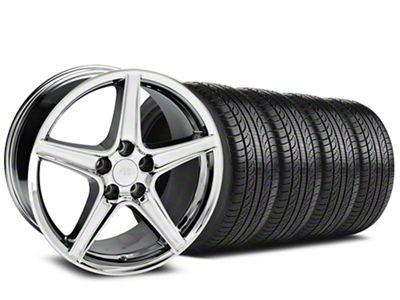 19x8.5 Saleen Style Wheel & Pirelli All-Season P Zero Nero Tire Package (05-14 Mustang GT, V6)