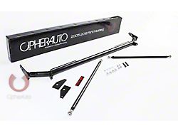 Cipher Auto Custom Seat Harness Bar; Black (79-93 Mustang)