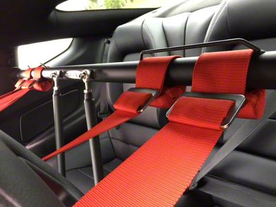 Cipher Auto Custom Seat Harness Bar; Black (15-24 Mustang)
