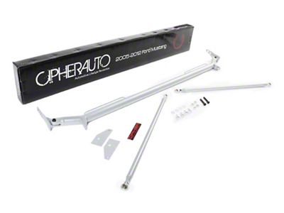 Cipher Auto Custom Seat Harness Bar; Silver (05-14 Mustang)