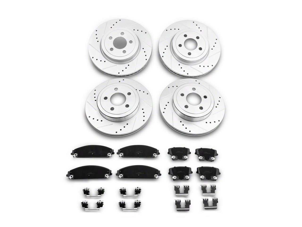 C&L Charger Super Sport Brake Rotor and Pad Kit; Front and Rear CH7416