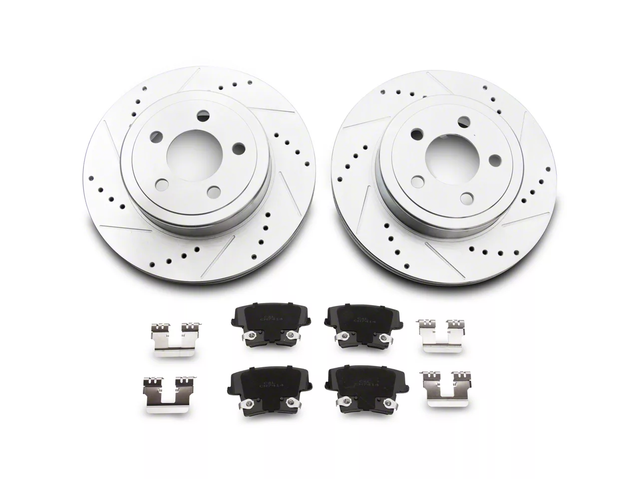 C&L Charger Super Sport Brake Rotor and Pad Kit; Rear CH7415 (0623