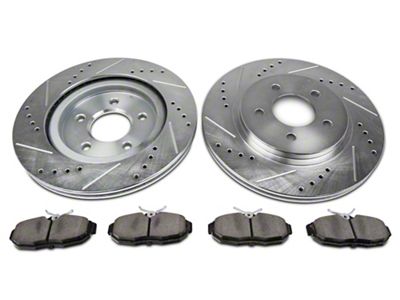 C&L Super Sport Brake Rotor and Pad Kit; Rear (05-10 Mustang)