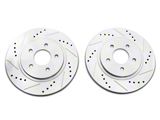 C&L Super Sport Cross-Drilled and Slotted Rotors; Rear Pair (05-14 Mustang, Excluding 13-14 GT500)