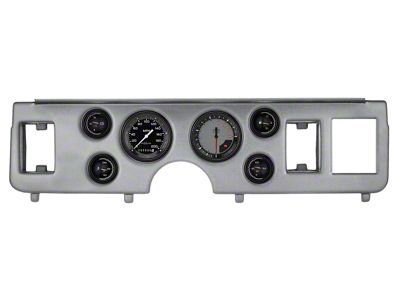 Classic Instruments Autocross Gray Gauge Cluster Package; Short-Sweep; Brushed Aluminum (79-86 Mustang)