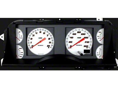 Classic Instruments Velocity White Gauge Cluster Package (87-93 Mustang)
