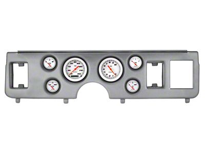 Classic Instruments Velocity White Gauge Cluster Package; Short-Sweep; Brushed Aluminum (79-86 Mustang)
