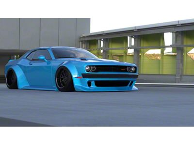 Clinched Flares Widebody Kit with Ducktail Rear Spoiler; Unpainted (08-23 Challenger)