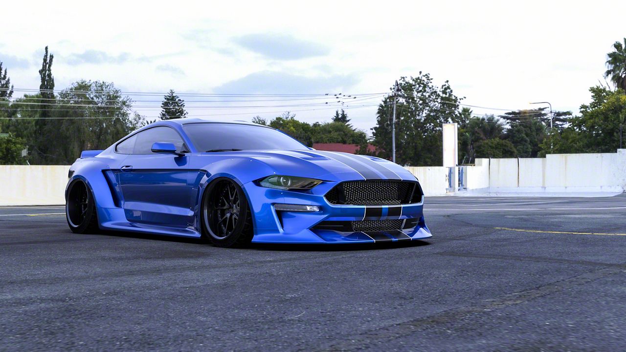 Clinched Flares Mustang Widebody Kit; Unpainted 405871 (18