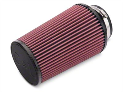 C&L Cold Air Intake Replacement Filter; 4-Inch Inlet / 9-Inch Length