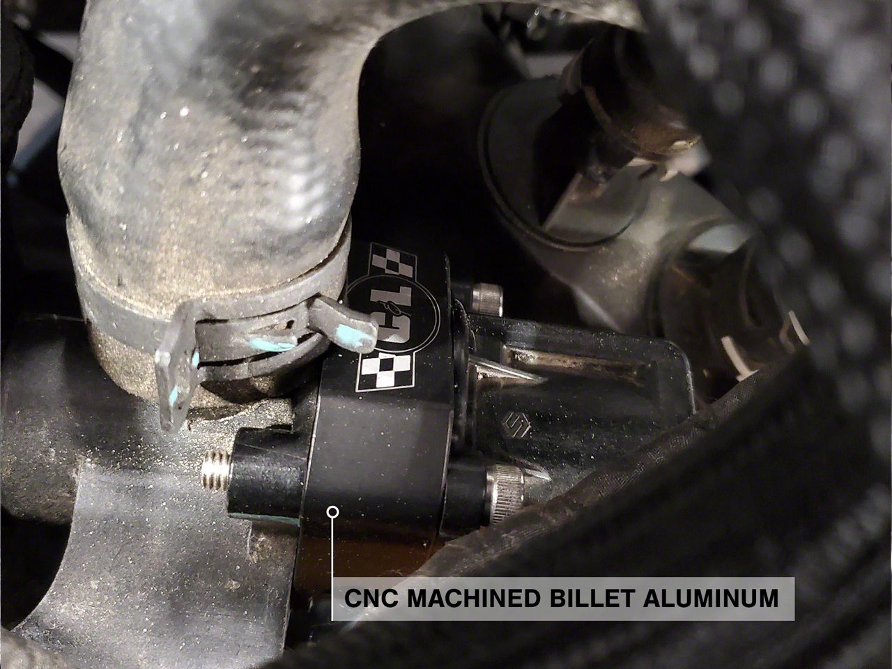 C&L Mustang Bypass Valve Adapter; Black 389869 (1523 Mustang EcoBoost