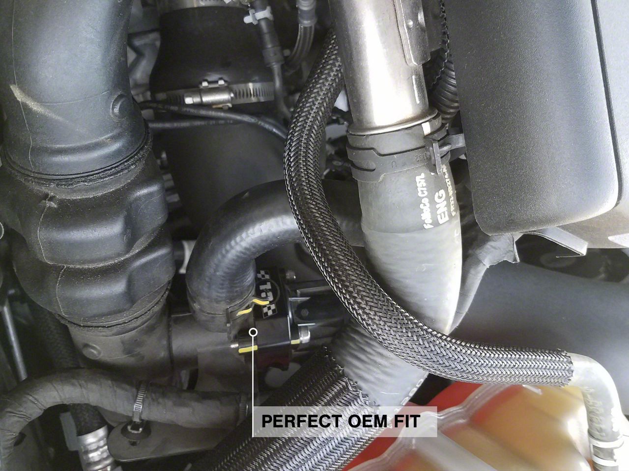 C&L Mustang Bypass Valve Adapter; Black 389869 (1523 Mustang EcoBoost