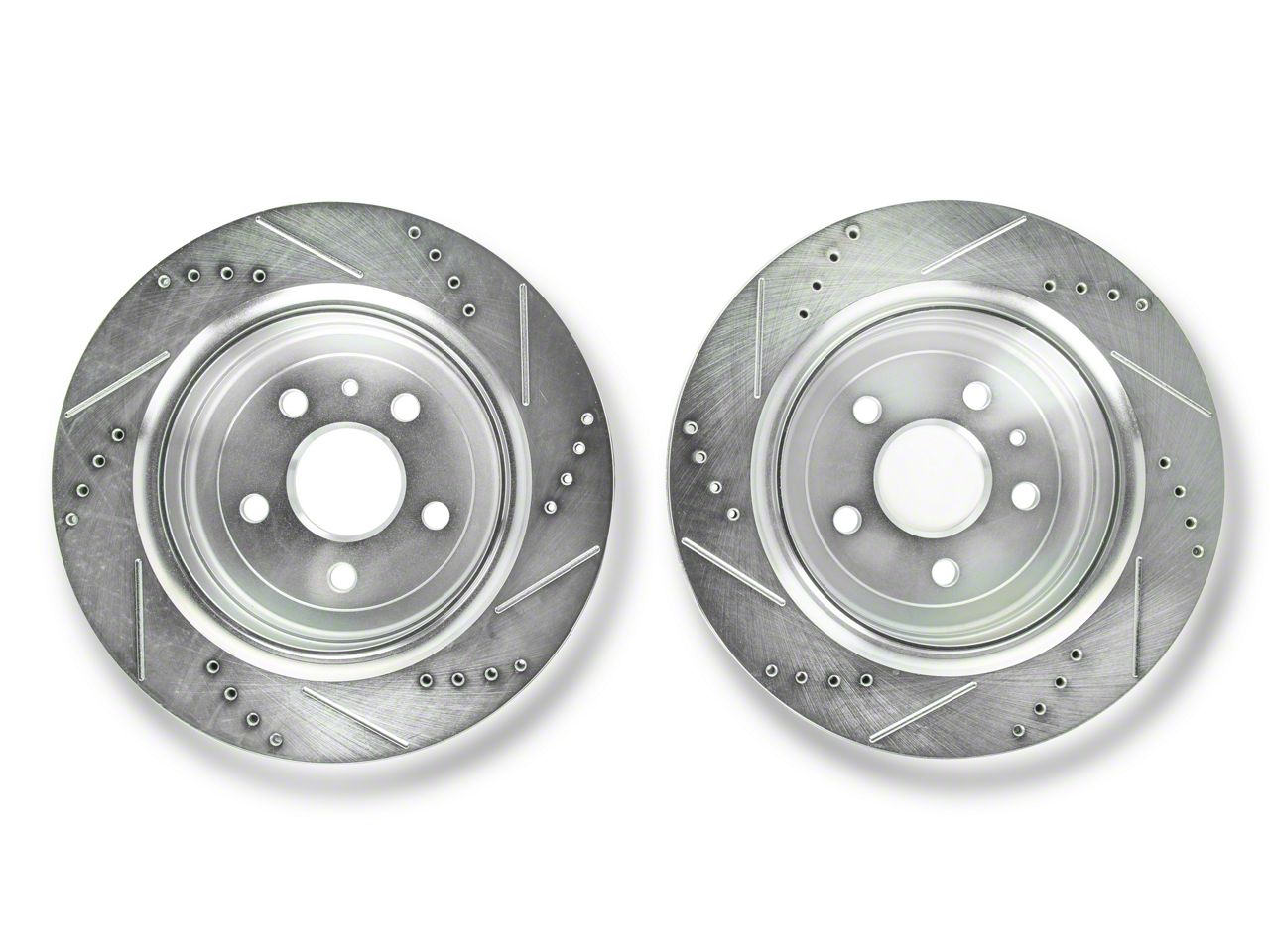 C&L Camaro Super Sport HD CrossDrilled and Slotted Rotors; Rear Pair