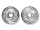 C&L Super Sport HD Cross-Drilled and Slotted Rotors; Rear Pair (16-24 Camaro SS)