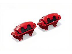 C&L Performance Series Front Brake Calipers with Ceramic Pads; Red (12-23 Challenger w/ Dual Piston Front Calipers)