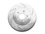 C&L Super Sport Cross-Drilled and Slotted Rotor; Front Passenger Side (09-23 Challenger GT, R/T, Rallye Redline, SXT & T/A w/ Dual Piston Front Calipers; 2011 Challenger SE w/ Dual Piston Front Calipers)
