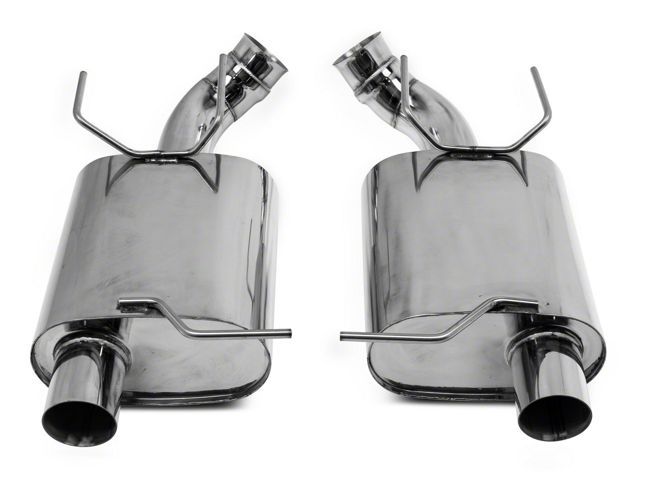 C&L Mustang Axle-Back Exhaust with Black Tips 410876 (11-14