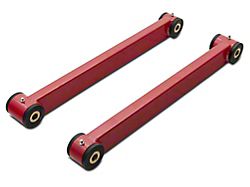 C&L Non-Adjustable Rear Lower Control Arms; Red (05-14 Mustang)