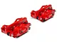 C&L Performance Series Front Brake Calipers; Red (99-02 Mustang GT, V6)