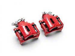 C&L Performance Series Rear Brake Calipers with Ceramic Pads; Red (05-14 Mustang, Excluding 13-14 GT500)