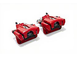 C&L Performance Series Rear Brake Calipers with Ceramic Pads; Red (94-04 Mustang GT, V6)