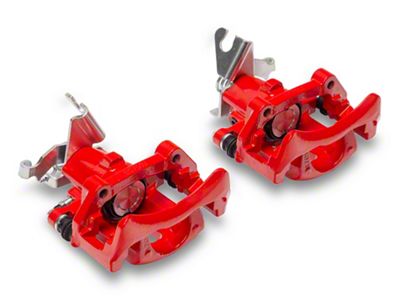 C&L Performance Series Rear Brake Calipers; Red (05-14 Mustang)