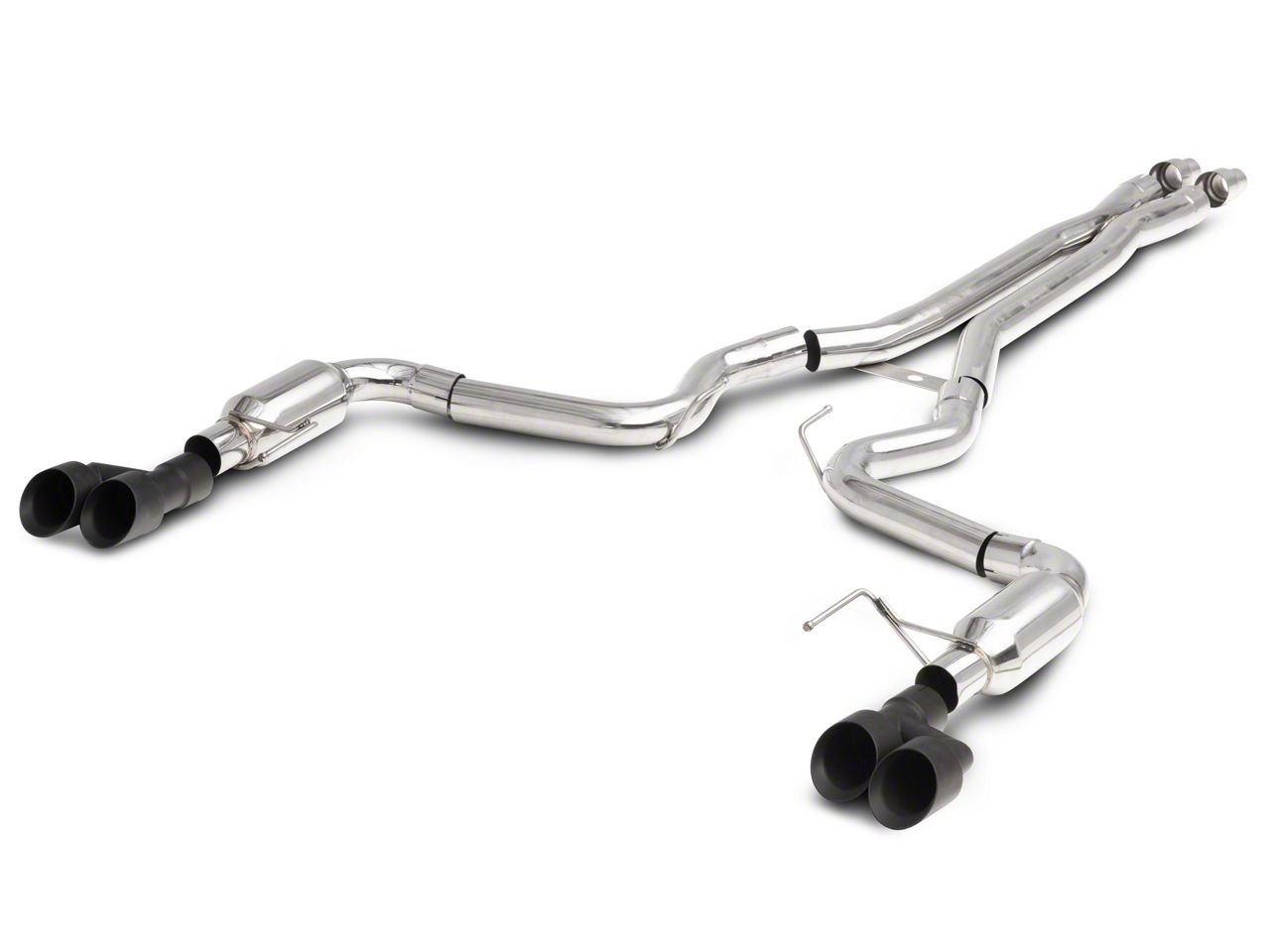 C&L Mustang Race CatBack Exhaust with Black Tips 412345 (1823 Mustang