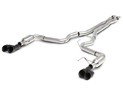 C&L Race Cat-Back Exhaust with Black Tips (18-23 Mustang GT Fastback w/o Active Exhaust)