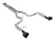 C&L Race Cat-Back Exhaust with Black Tips (18-23 Mustang GT Fastback w/o Active Exhaust)