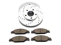 C&L Super Sport Brake Rotor and Pad Kit; Front (99-04 Mustang GT, V6)