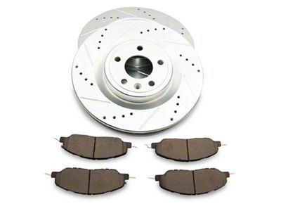 C&L Super Sport Brake Rotor and Pad Kit; Front (11-14 Mustang GT w/o Performance Pack)