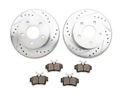 C&L Super Sport Brake Rotor and Pad Kit; Rear (94-04 Mustang GT, V6)