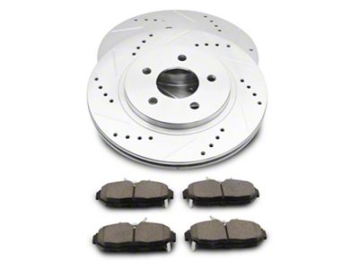 C&L Super Sport Brake Rotor and Pad Kit; Rear (11-14 Mustang GT w/o Performance Pack, V6)