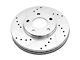C&L Super Sport Cross-Drilled and Slotted Rotors; Front Pair (94-04 Mustang GT, V6)