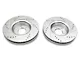 C&L Super Sport Cross-Drilled and Slotted Brake Rotor and Pad Kit; Front (15-23 Mustang EcoBoost w/o Performance Pack, V6)