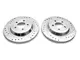 C&L Super Sport Cross-Drilled and Slotted Brake Rotor and Pad Kit; Rear (15-23 Mustang EcoBoost w/o Performance Pack, V6)